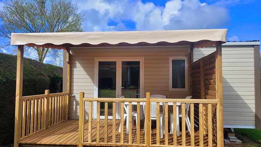 Terrasse mobil--home Venus super Riviera