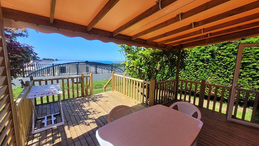 mobil-home corail vue mer