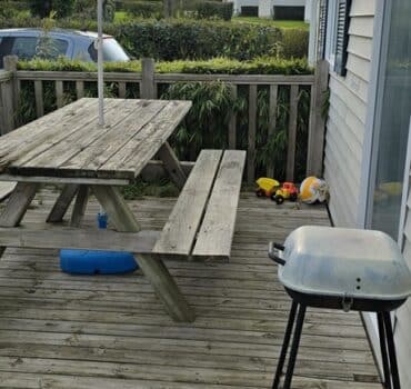 location mobilhome terrasse vue sur la campagne